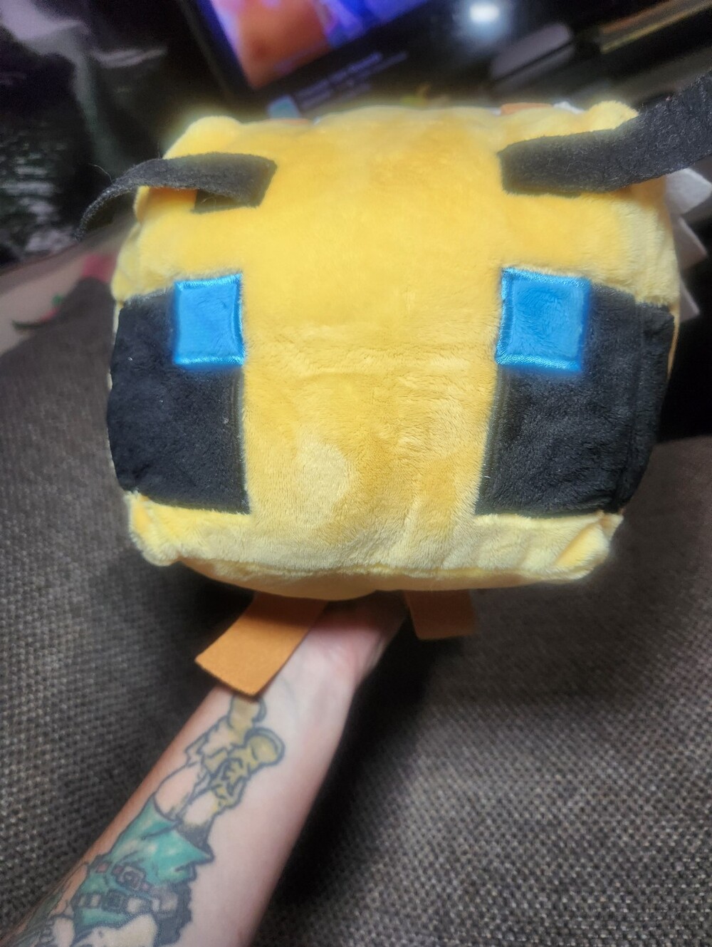 Minecraft Bee Square Pillow Plush Mojang Stuffed Animal Pillow Buddy